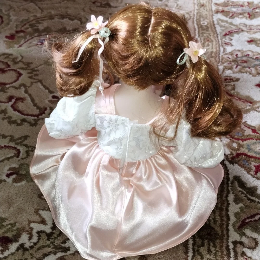 Porcelain Doll and Bear Set
